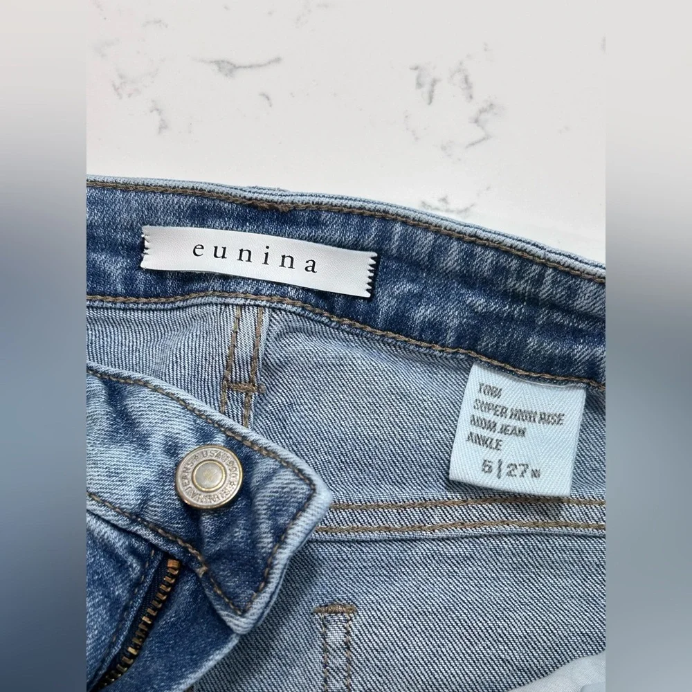 ❥𝐞𝐮𝐧𝐢𝐧𝐚: Super High Rise Mom Jean Ankle - Picture 7 of 10